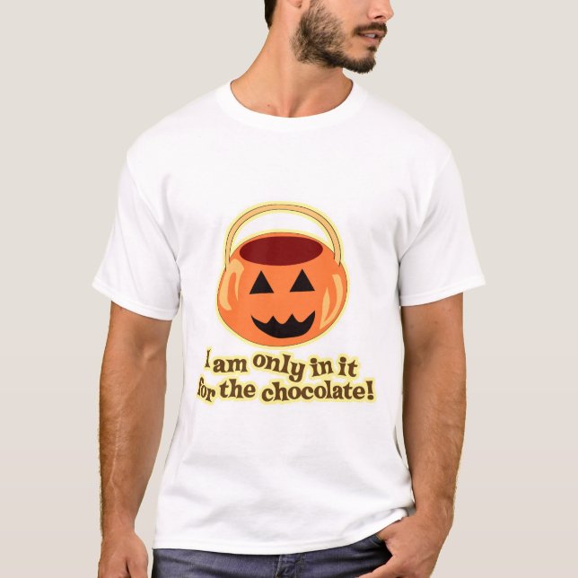 Camiseta Lema de Personalizado dulce de chocolate Halloween (Anverso)