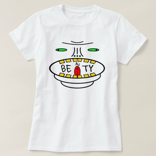 Camiseta Lema de positividad: BEAuTY (sé oro para ti mismo) (Diseño del anverso)