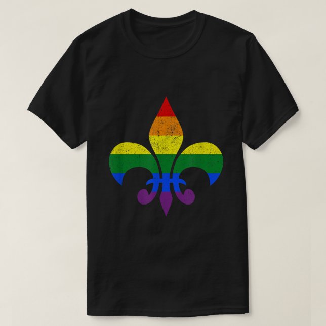 Camiseta Lema del arcoiris del mes del orgullo gay LGBT fra (Diseño del anverso)