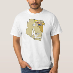 Camiseta Lema del arte del dibujo animado del mapa y del