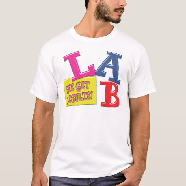 CAMISETA LEMA DEL LABORATORIO - CONSEGUIMOS RESULTADOS - (Anverso)