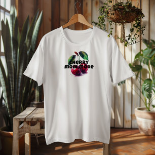 Camiseta Lema divertido de vibra de cereza día de la madre