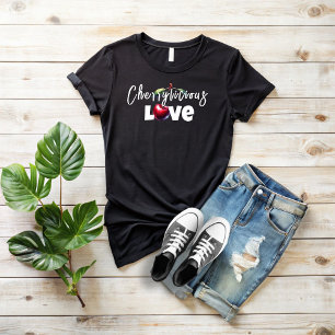 Camiseta Lema divertido de vibra de cereza para el día de l
