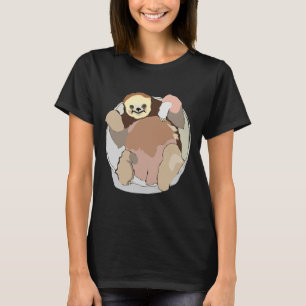 Camiseta Lema feliz relajación ajuste relajado