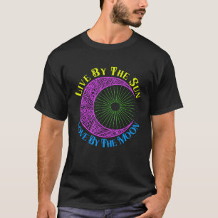 Camiseta Lema Hippie Vive Por El Sol Ama La Luna Inspiració
