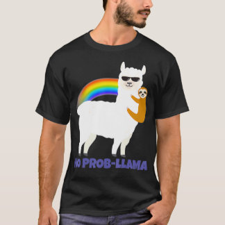Camiseta Lema LGBT montando llamada alpaca arco iris sin pr