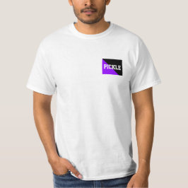 Camiseta Lema PICKLEBALL de bloqueo de color púrpura brilla