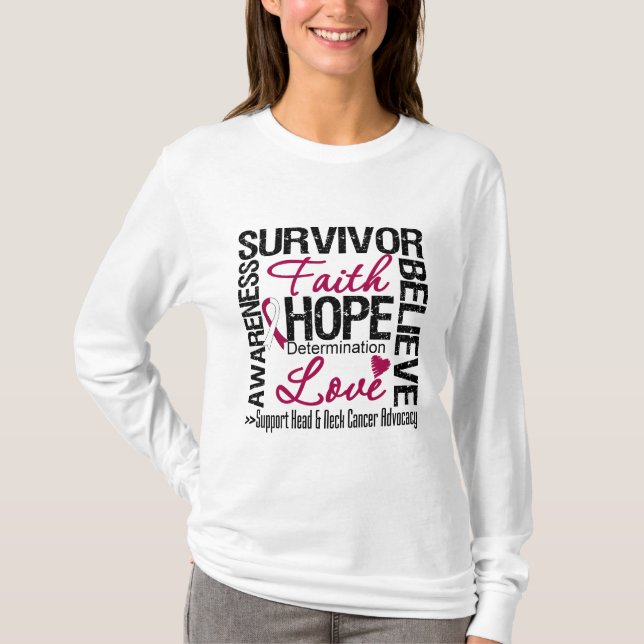 Camiseta Lema principal de los supervivientes del cáncer (Anverso)
