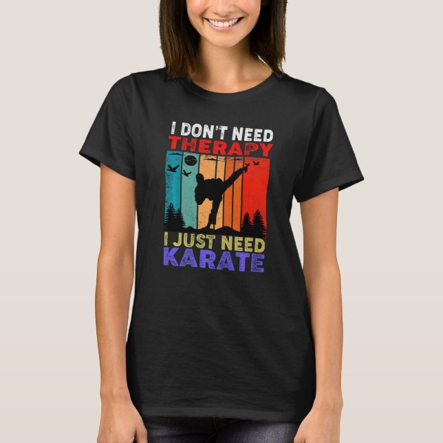 Camiseta Lema retro del atardecer que no necesito terapia (Anverso)