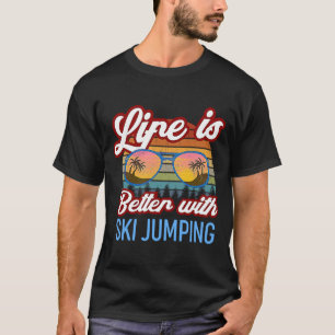 Camiseta Lema Retro Sunset Con Salto De Esquí