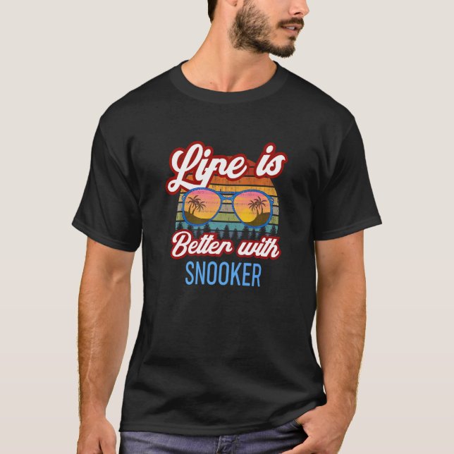 Camiseta Lema Retro Sunset con Snooker (Anverso)