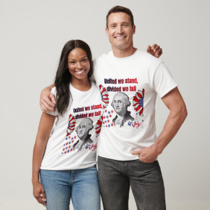 Camiseta lema revolucionario americano blanco