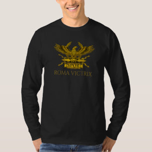 Camiseta Lema romano antiguo Roma Victrix Spqr idioma lat
