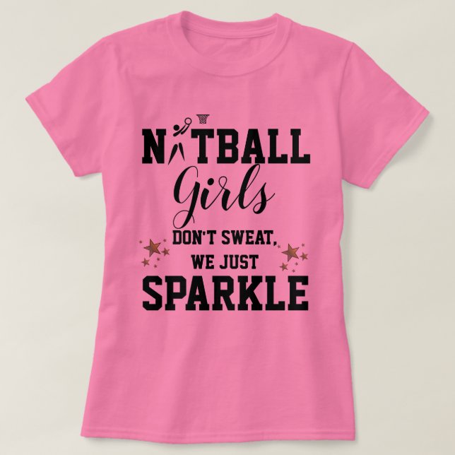 Camiseta Lema temático de los chicas del Netball del (Diseño del anverso)