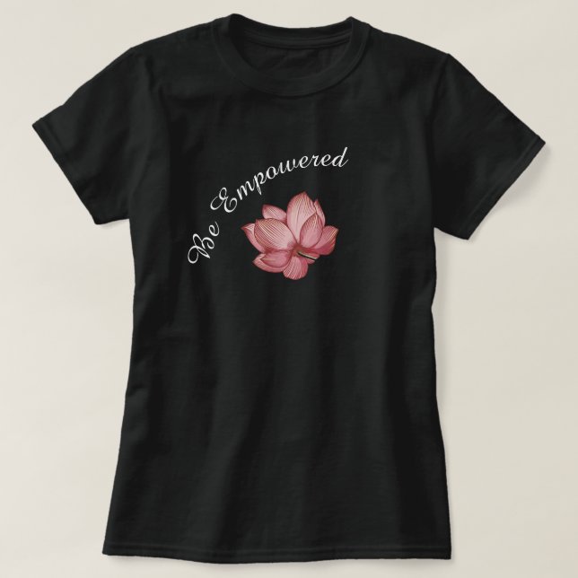 Camiseta Lemán de agua rosada con lirio de agua sobre inspi (Diseño del anverso)
