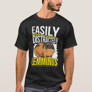 Camiseta Lemming Cita Rodent Distraída Fácilmente Por Lemmi