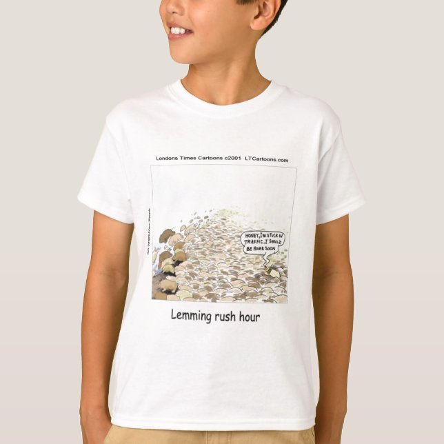 Camiseta Lemmings Rush Hour Funny (Anverso)