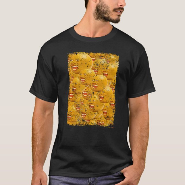 Camiseta Lemo divertido Lemo Crazy Face Sonriente Meme Funn (Anverso)