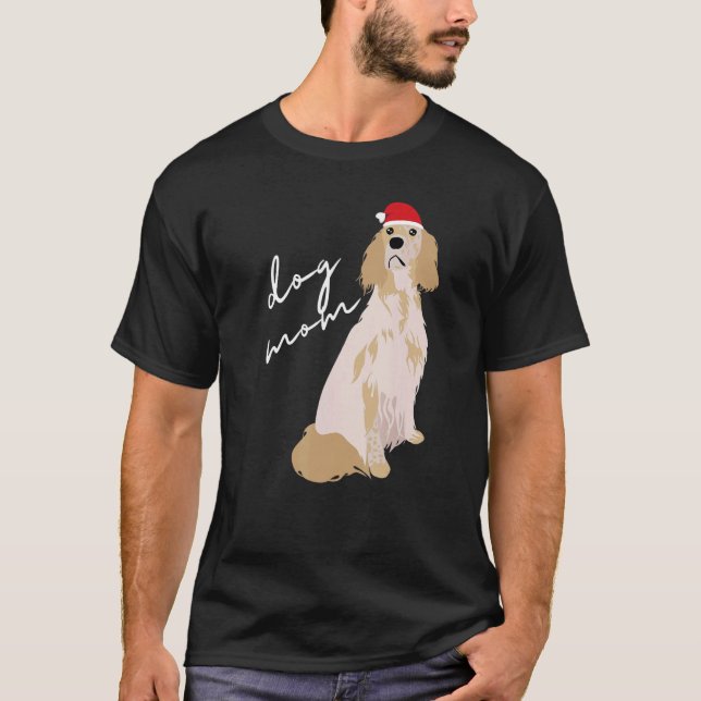 Camiseta Lemon Belton English Setter Dog Mom Navidades (Anverso)