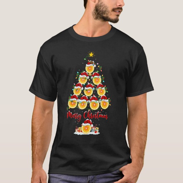 Camiseta Lemon Christmas Tree Lights Santa Lemon Fruit Xmas (Anverso)
