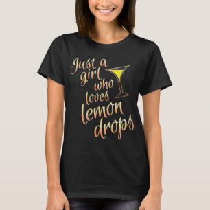 Camiseta Lemon Drop Martini Design para Chicas que beben Le