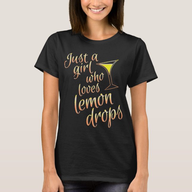 Camiseta Lemon Drop Martini Design para Chicas que beben Le (Anverso)