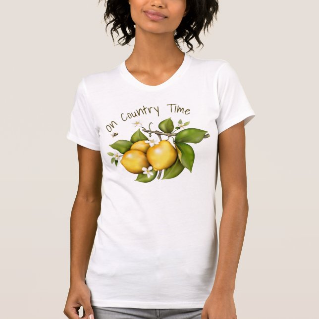 Camiseta Lemon Floral Botanical (Anverso)