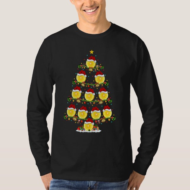 Camiseta Lemon Fruit   Lights Xmas Santa Lemon Christmas Tr (Anverso)