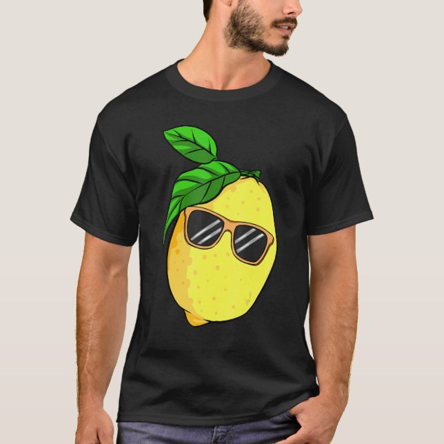 Camiseta Lemon Gafas de sol Citrus de verano Frutos Hombres (Anverso)