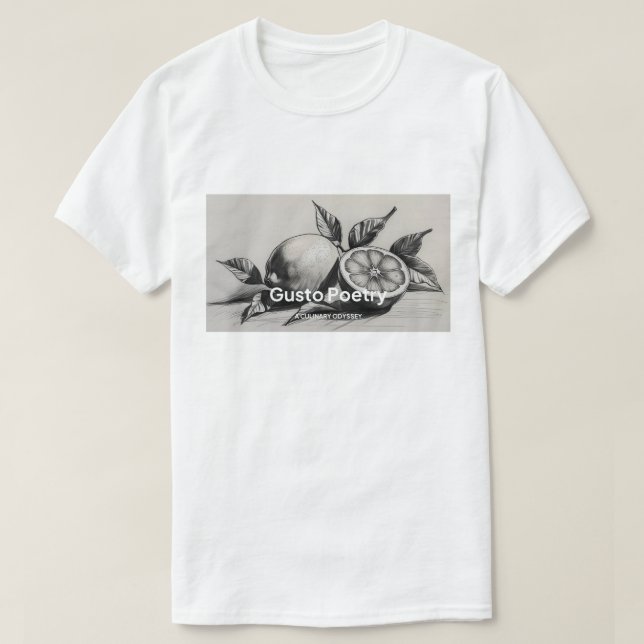 Camiseta Lemon y Naranja Gusto Poesía (Diseño del anverso)