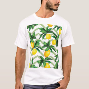 Camiseta Lemon zigzag: patrón pintado a mano.
