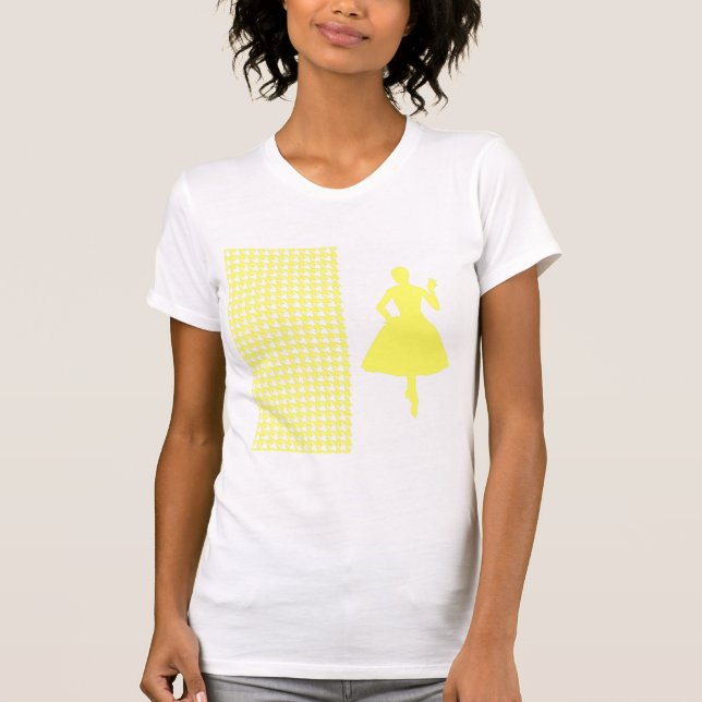 Camiseta Lemonade Modern Houndstoth con Silhouette de Moda (Anverso)