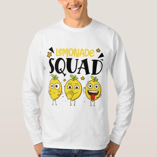 Camiseta Lemonade Squad Summer Funny Lemon Fruit Amantes (Anverso)
