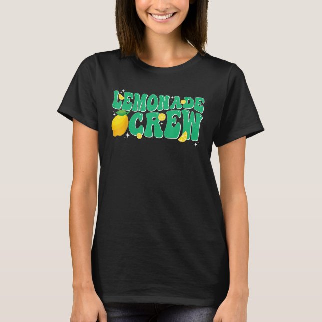 Camiseta Lemonade Stand Crew Boss Lemon Juice Retro Groovy  (Anverso)