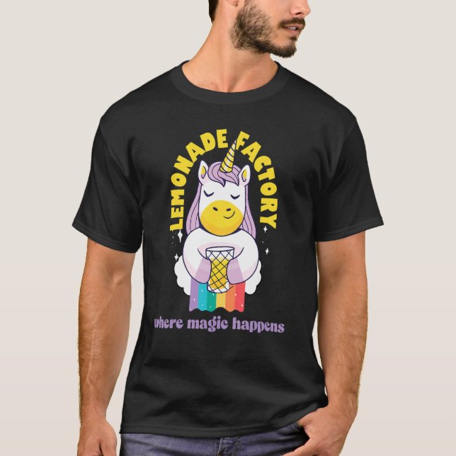Camiseta Lemonade Stand Factory Magic Entrepreneur Kids Un (Anverso)