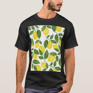 Camiseta Lemones acuarela: Patrón de frutas de verano
