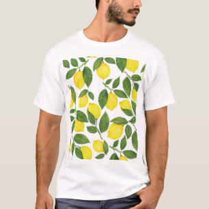 Camiseta Lemones acuarela: Patrón de frutas de verano