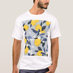 Camiseta Lemones coloridos: Patrón floral de cítricos