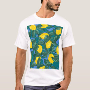 Camiseta Lemones, hojas: patrón cítrico tropical.
