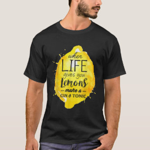 Camiseta Lemons divertidos Gin Tonic Lover Bebe Cita Regalo
