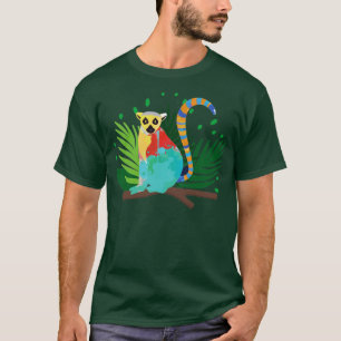 Camiseta Lemur animal de isla tropical de Madagascar