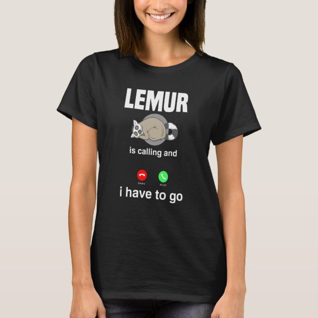 Camiseta Lemur Animal Lemur llama (Anverso)