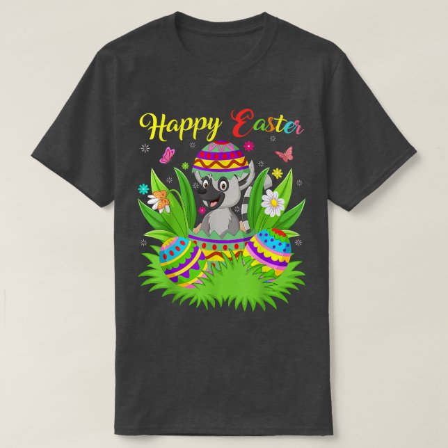 Camiseta Lemur Animal Lover Floral Easter Egy Funny Lemur E (Diseño del anverso)