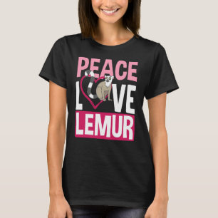 Camiseta Lemur Animal Peace Love Lemur