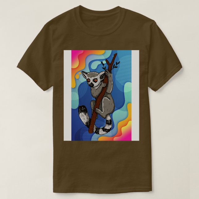 Camiseta Lemur animal zoológico de Madagascar (Diseño del anverso)