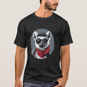 Camiseta Lemur Artwork Gafas de sol Madagascar Mono retrato