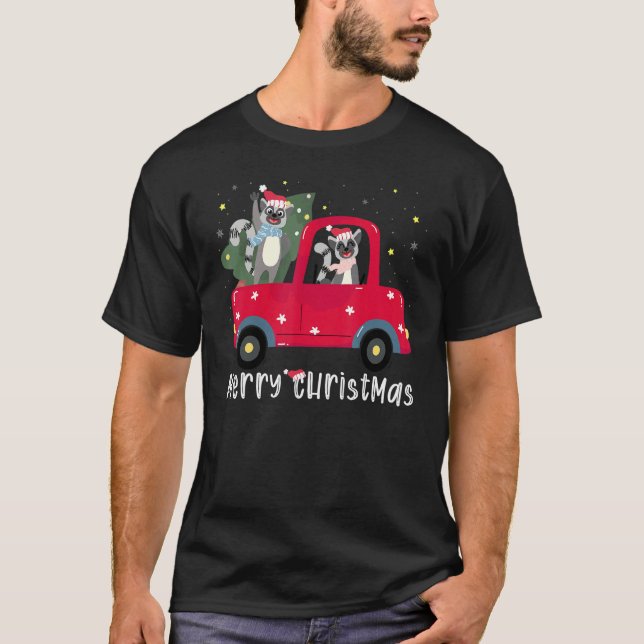 Camiseta Lemur Christmas Ornament Truck Tree Xmas (Anverso)