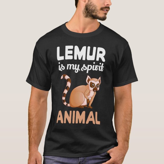 Camiseta Lemur Es Mi Espíritu Animal I Lemur Monkey I Kids  (Anverso)