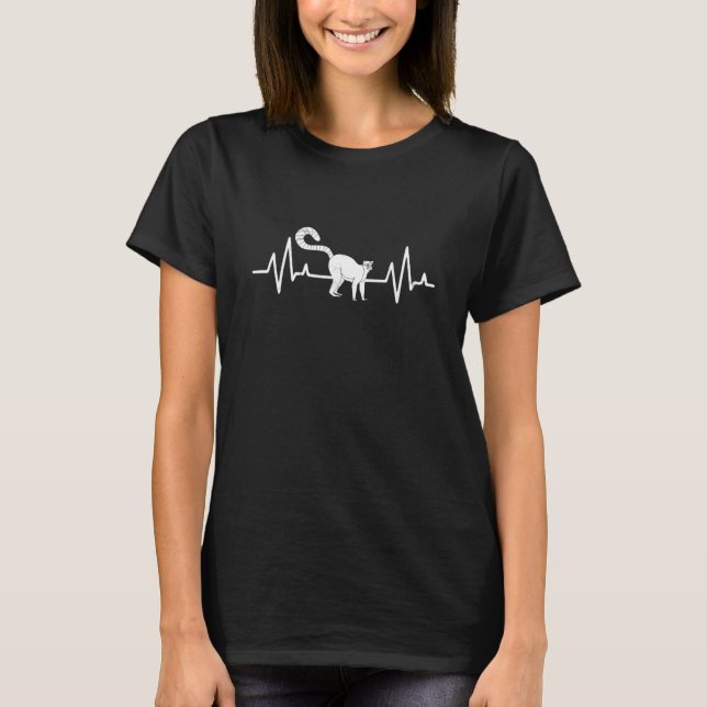 Camiseta Lemur Heartbeat Lemur Whisperer Zookeeper (Anverso)