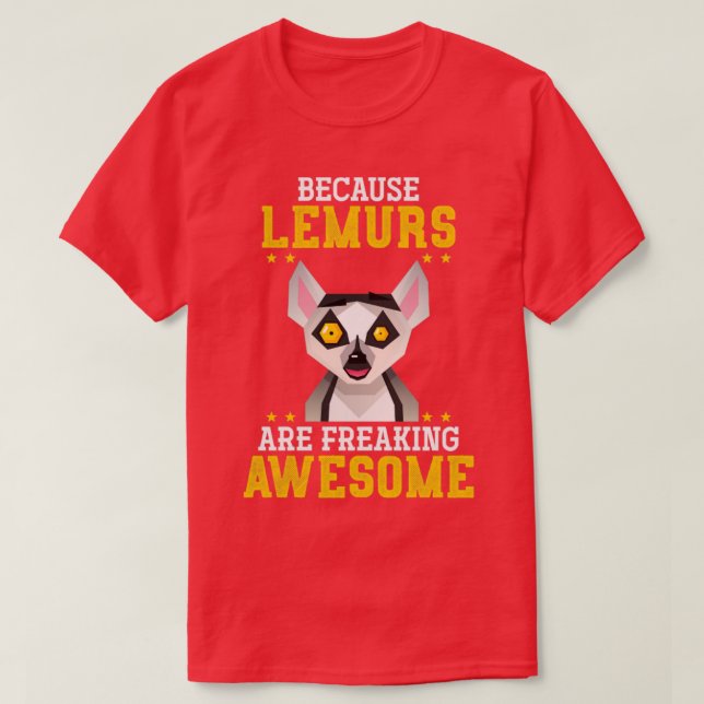 Camiseta Lemur Lemur Animal Lover Gift Monkey Lemur (Diseño del anverso)